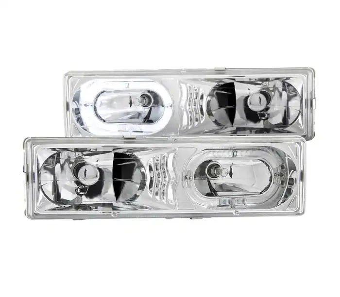ANZO USA Chevrolet Blazer Full Size (K5) Crystal Headlights Chrome W/ Halo 111006