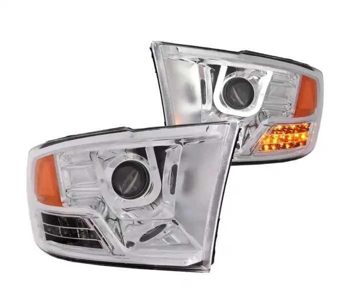 ANZO USA Dodge Ram 1500 Does Not Fit Models With Stock Projector Headlights Projector Headlights W/ U-Bar Chrome 111269