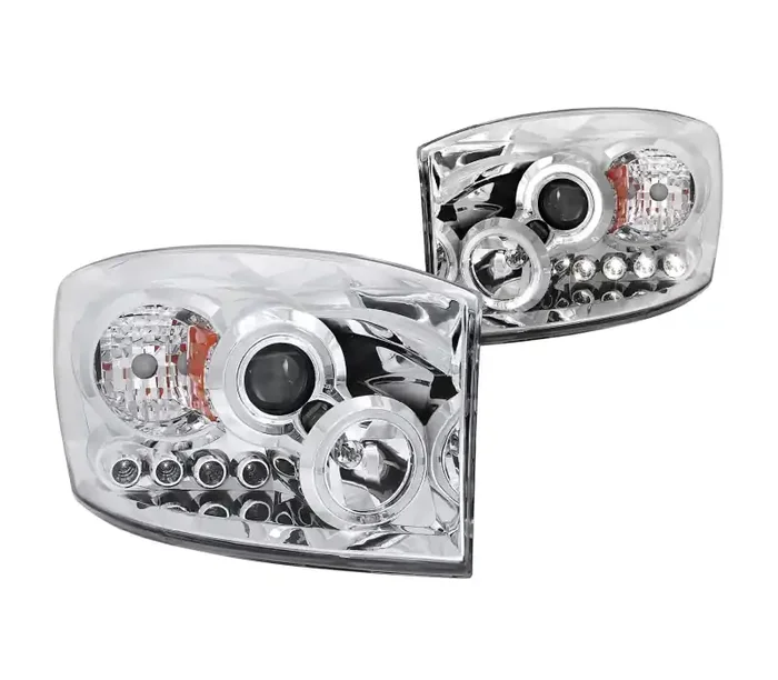 ANZO USA Dodge Ram 3500 Projector Headlights W/ Halo Chrome 111210
