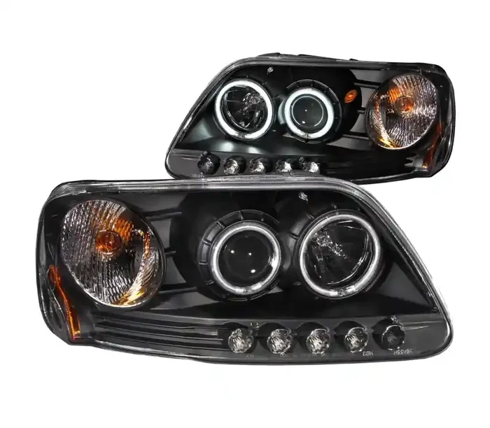 ANZO USA Ford Expedition Projector Headlights W/ Halo Black (Ccfl) 111097