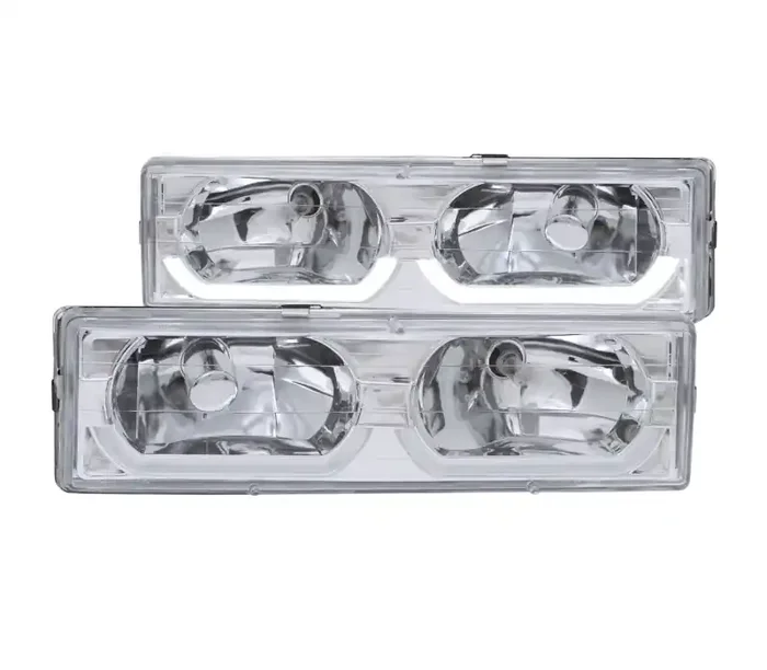 ANZO USA GMC K2500 Crystal Headlights Chrome W/ Low – Brow 111300