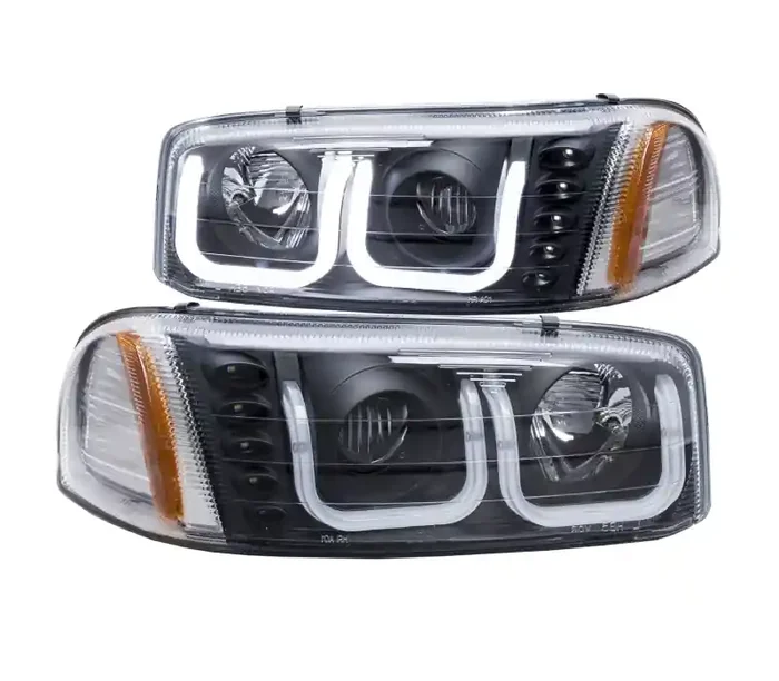 ANZO USA GMC Sierra Projector Headlights W/ U-Bar Black 111303