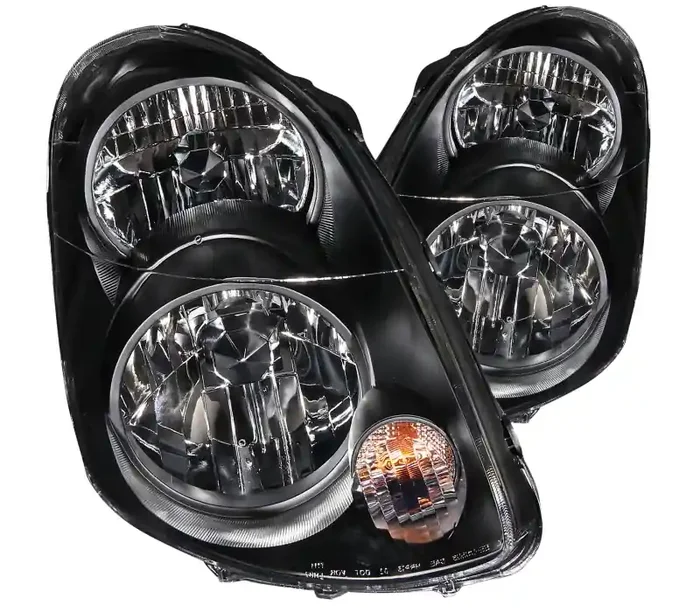 ANZO USA Infiniti G35 4dr Crystal Headlights Black 121172