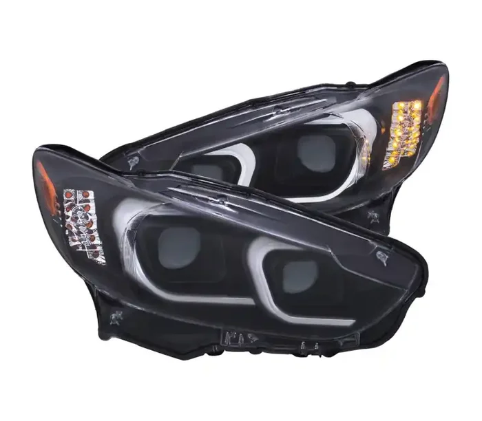 ANZO USA Mazda 6 Projector Headlights W/ Plank Style Design Black 121516