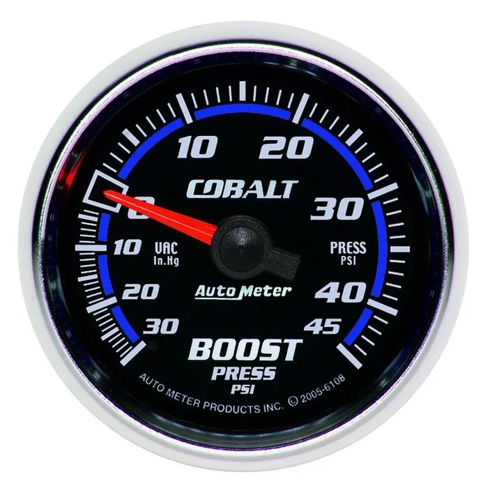 Autometer Cobalt 52mm 45psi Vacuum Boost Gauge (6108)