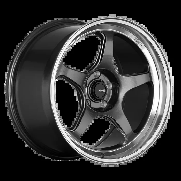 Konig Hyperspec 17×9 5×114.3 ET40 Anthracite Metallic Wheel w/ Mirror Machined Lip (Knurled Bead)