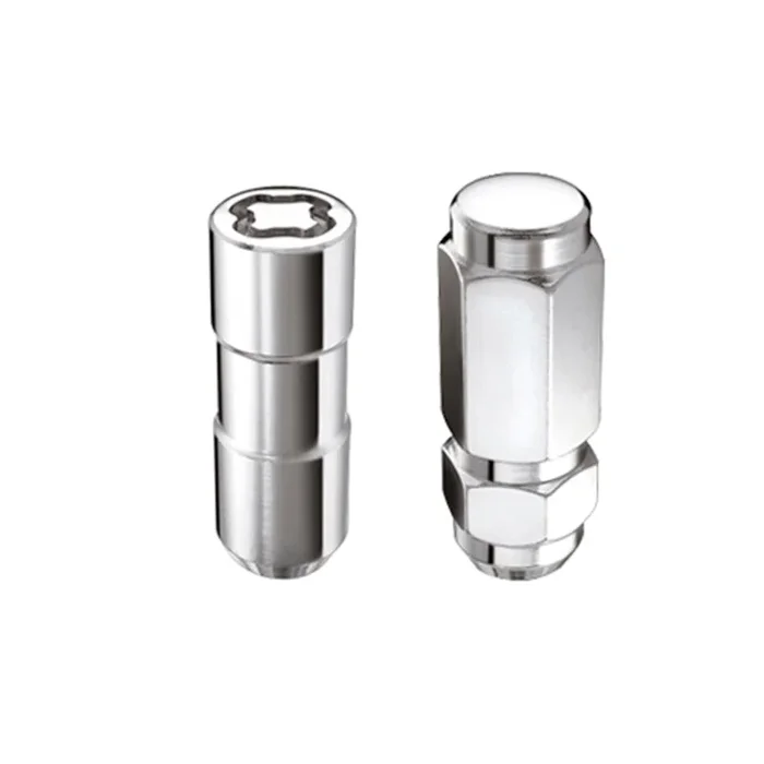 McGard 8 Lug Hex Install Kit w/Locks (Cone Seat Nut / Duplex) 9/16-18 / 7/8 Hex / 2.5in L – Chrome