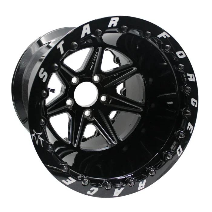 Race Star 72 ValStar 15×12 / 5×4.50BC / 6.5BS / 3.072in CB / Black w/Machined Accents Wheel