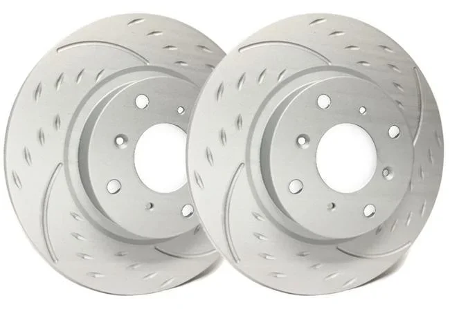 SP Performance 277.9mm Diamond Slotted Front Brake Rotors | 1987-1993 Ford Mustang (D54-61)