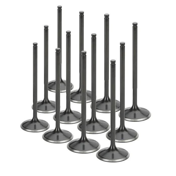 Supertech Black Nitride Intake Valves – +1mm Oversize – Set of 12 | Multiple Nissan/Infiniti Fitments (NIVN-1038-12)