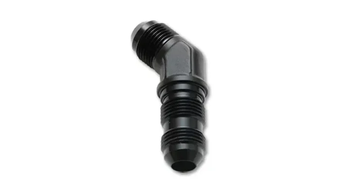 Vibrant -10AN Bulkhead Adapter 45 Degree Elbow Fitting – Anodized Black Only