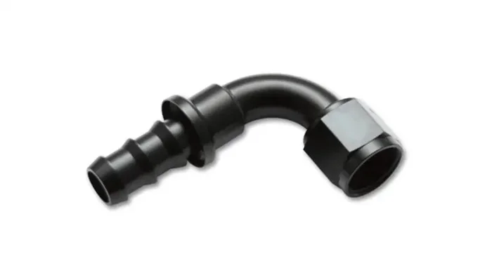 Vibrant -12AN Push-On 90 Deg Hose End Fitting – Aluminum