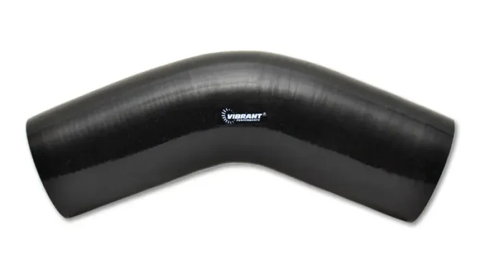 Vibrant 45 Degree Silicone Elbow 2.375in ID x 5.00in Leg Length – Black