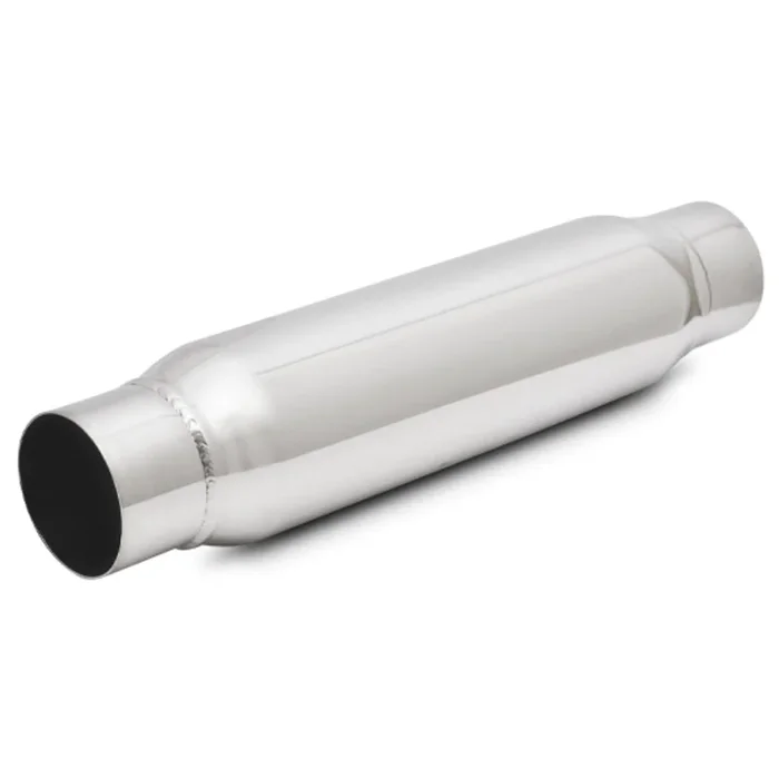 Vibrant Stainless Steel Resonator – 2.in inlet/outlet x 12in long w/ 3.5in OD resonator body (17890)