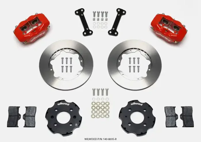 Wilwood Forged Dynalite Front Hat Kit 11.00in Red Integra/Civic w/Fac.240mm Rtr