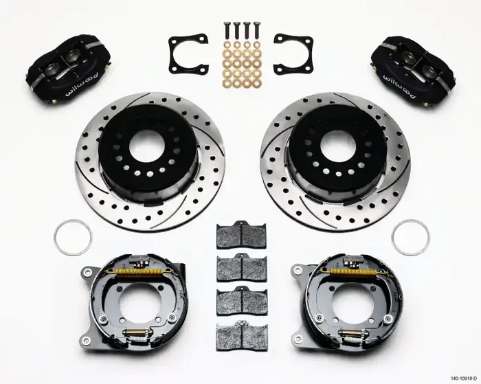 Wilwood Forged Dynalite P/S Park Brake Kit Drilled Chevy 12 Bolt-Spec 3.15in Bearing Staggered mt